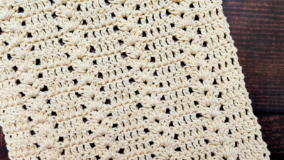 Easiest Crochet Table Runner Pattern With V Stitch by rajiscrafthobby.