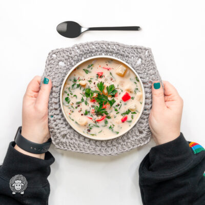 Quick & Easy Crochet Bowl Cozy by Ashley Parker/The Loopy Lamb