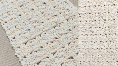 Simple Farmhouse Crochet Table Runner by rajiscrafthobby