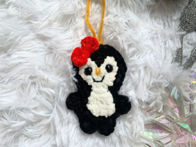 Penguin Christmas Ornament by Hookfully
