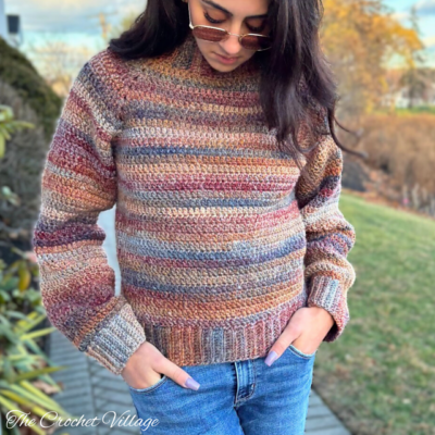 Chestnut Sweater by The Crochet Village