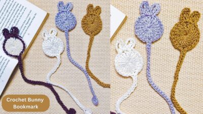 Super Easy And Quick Crochet Bunny Bookmark by rajiscrafthobby