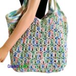 Crochet Beach Bag Pattern - Hdc V-st and Tr by CrochetNCrafts