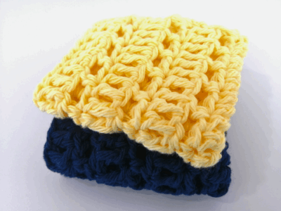 Eyelet Rows Cotton Dishcloth Pattern by CrochetNCrafts