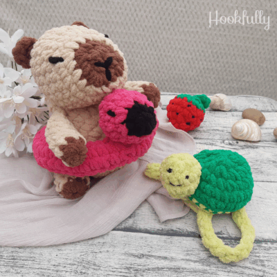 Chubby Capybara with Accessories by Hookfully