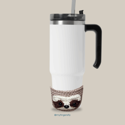 Sloth Tumbler Boot by Lisa Ferrel/My Fingers Fly