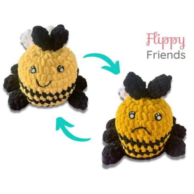 Flippy Friends Reversible Bee by Hookfully