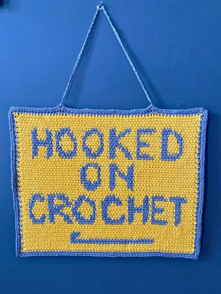 “Hooked on Crochet” Wall Hanging
