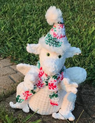 Christmas Gargoyle Amigurumi by Lisa Ferrel/My Fingers Fly