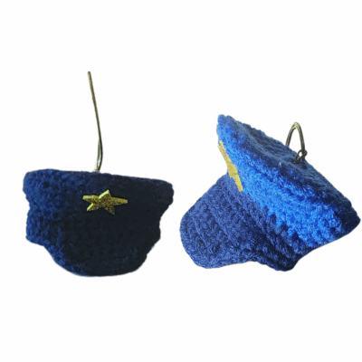 Policeman's Hat Ornament by Lisa Ferrel/My Fingers Fly