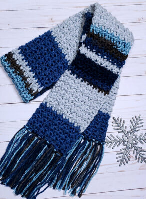 Striped Bulky Scarf by Carol Hladik Designs