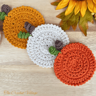 Pumpkin Patch Coasters by The Crochet Village