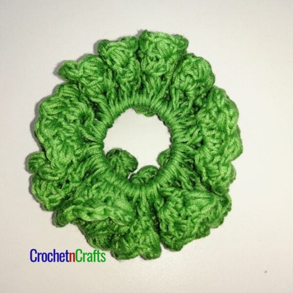 Puffy Edge Crochet Hair Scrunchie by CrochetNCrafts