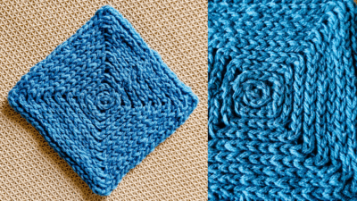 Single Crochet Solid Raised Ridges Square by rajiscrafthobby