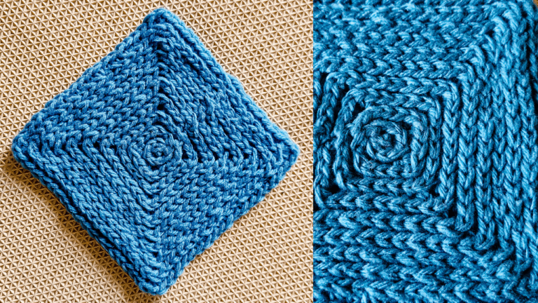 Single Crochet Solid Raised Ridges Square