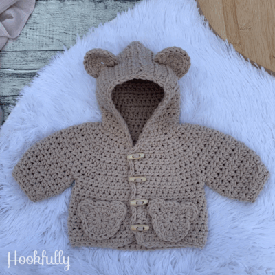 Bear Hug Baby Jacket by Hookfully
