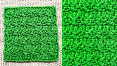 Crochet Silt Stitch Tutorial Easy Two Row Repeat Pattern by rajiscrafthobby