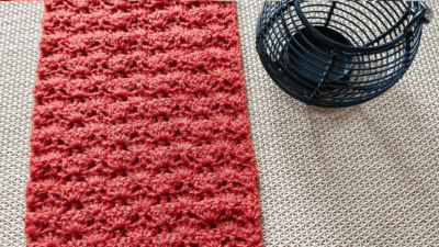 Easy Textured Crochet Halloween Table Runner by rajiscrafthobby