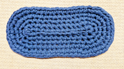 Single Crochet Oval Base With T Shirt Yarn by rajiscrafthobby