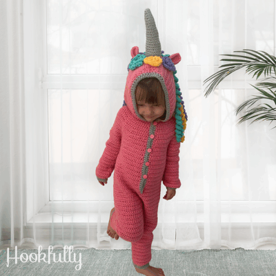 Unicorn Kids Onesie by Hookfully
