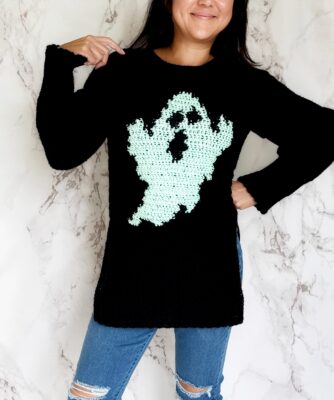 Crochet Ghost Sweater by Shaz