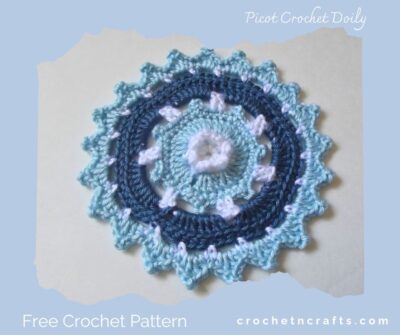 Picot Crochet Doily by CrochetNCrafts
