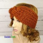 Easy Twisted Ear Warmer Crochet Pattern - ESC Eyelets by CrochetNCrafts