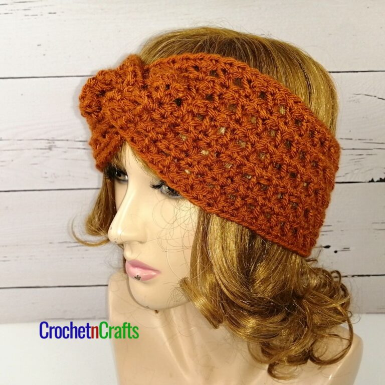 Easy Twisted Ear Warmer Crochet Pattern - ESC Eyelets by CrochetNCrafts
