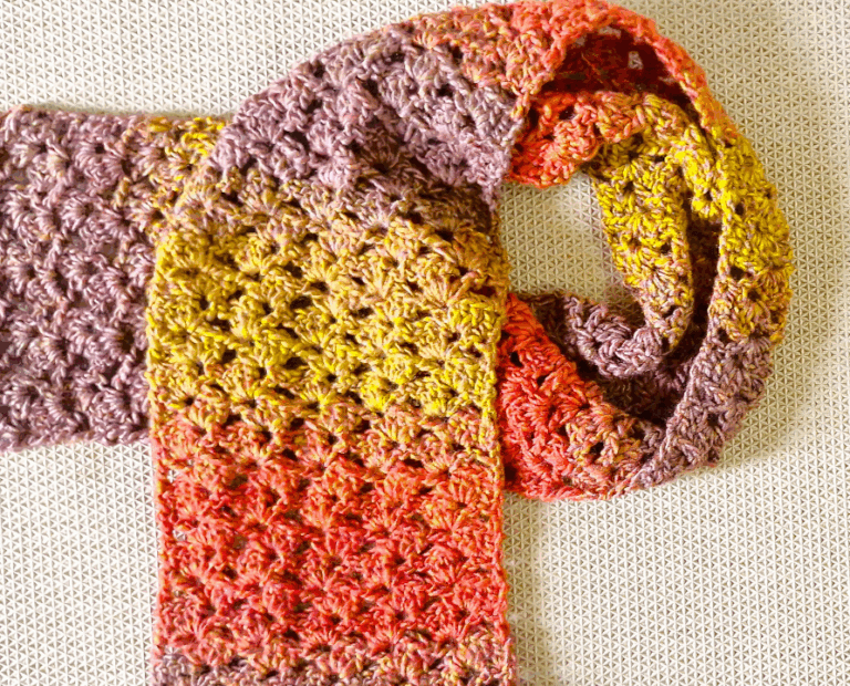 Easy Autumn Rich Crochet Scarf