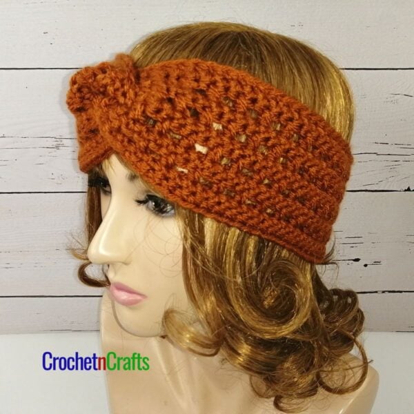 Simple Twisted Ear Warmer Crochet Pattern - HDC Open Stitch by CrochetNCrafts