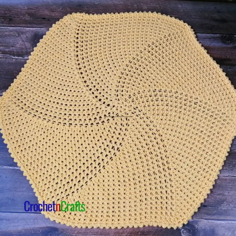 Pike Stitch Crochet Floor Mat by CrochetNCrafts
