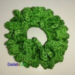 Simple Petals Crochet Hair Scrunchie