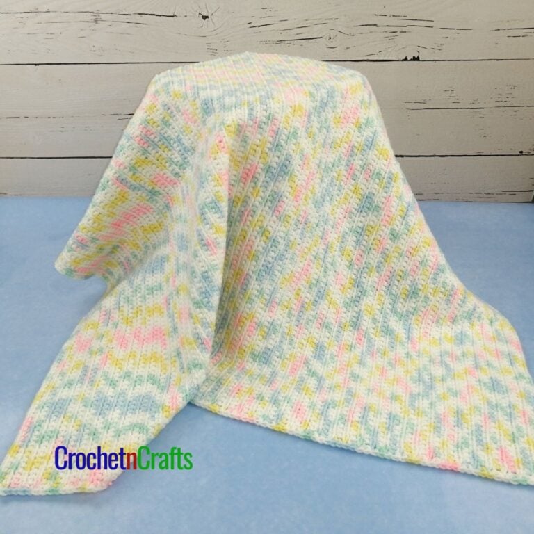 Front Loop Single Crochet Baby Blanket by CrochetNCrafts