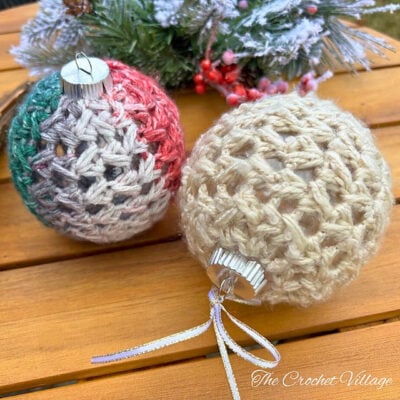 Merry and Bright Bauble Covers by The Crochet Village
