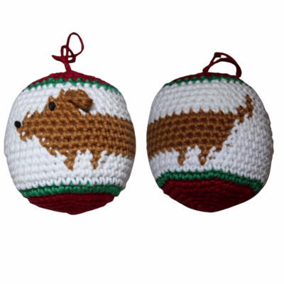 Dachshund Christmas Ornament by Lisa Ferrel/My Fingers Fly