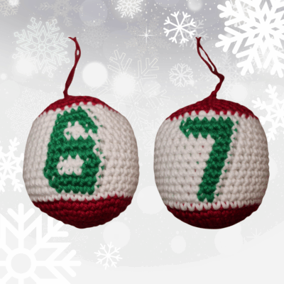 6 7 Christmas Ornament by Lisa Ferrel/My Fingers Fly