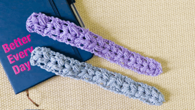 How To Make A Easy Crochet Puff Stitch Bookmark by rajiscrafthobby