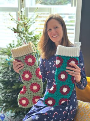 Poinsettia Stocking by Gemma Williams from Concrete Gems