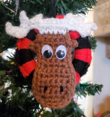 Moose Ornament by Lisa Ferrel/My Fingers Fly