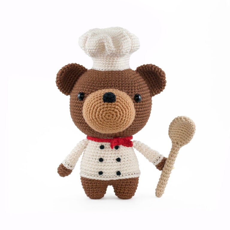 Björn the Cooking Bear Chef Amigurumi