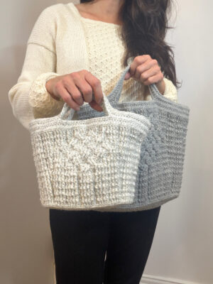 Mesa Ribbed Basket Bag by City Farmhouse Studio