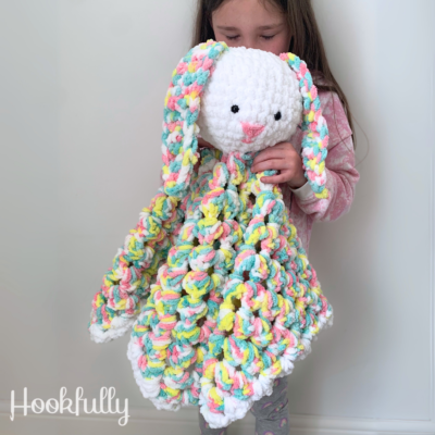 Giant Bunny Lovey Blanket by Hookfully