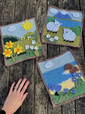 Spring Landscapes Crochet Picture Set by Gemma Williams from Concrete Gems