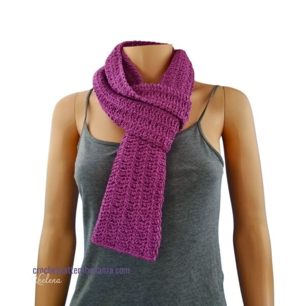 Lightweight Crochet Scarf - Spider & Chain Stitch - Looped Through for a Cozy Scarf.