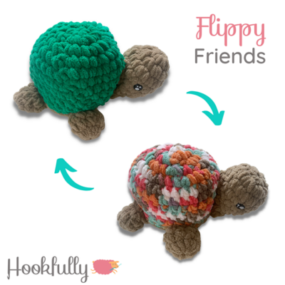 Reversible Turtle - Flippy Friends by Hookfully