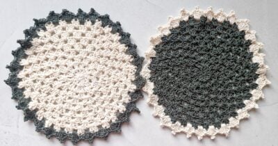 The Granny Stitch Round Farmhouse Placemat With Pointed Picot Border by rajiscrafthobby
