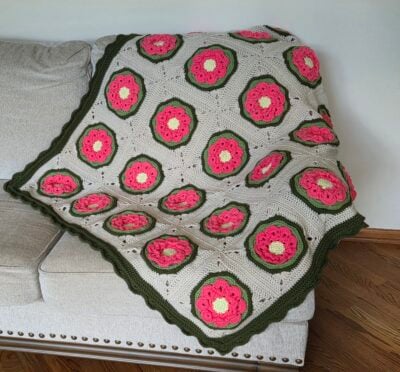 Knock Out Rose Blanket by Carol Hladik Designs