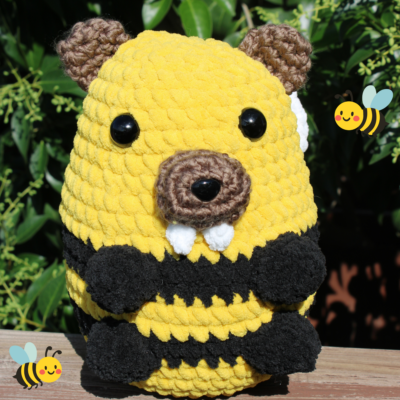 Bumble Beaver Amigurumi by Lisa Ferrel/My Fingers Fly
