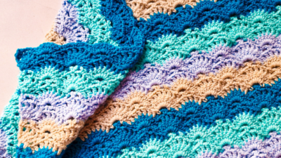 Sandy Shores Crochet Ombre Beach Mat by rajiscrafthobby