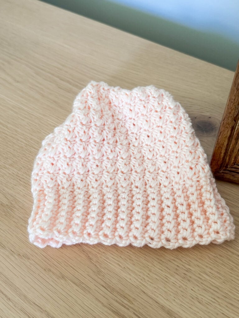 Knots Newborn Crochet Beanie Pattern